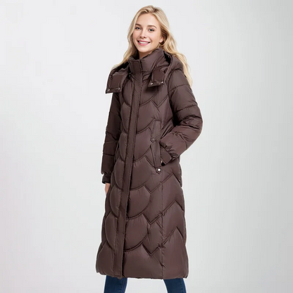 Langer Daunenmantel Steppjacke Winterwarm