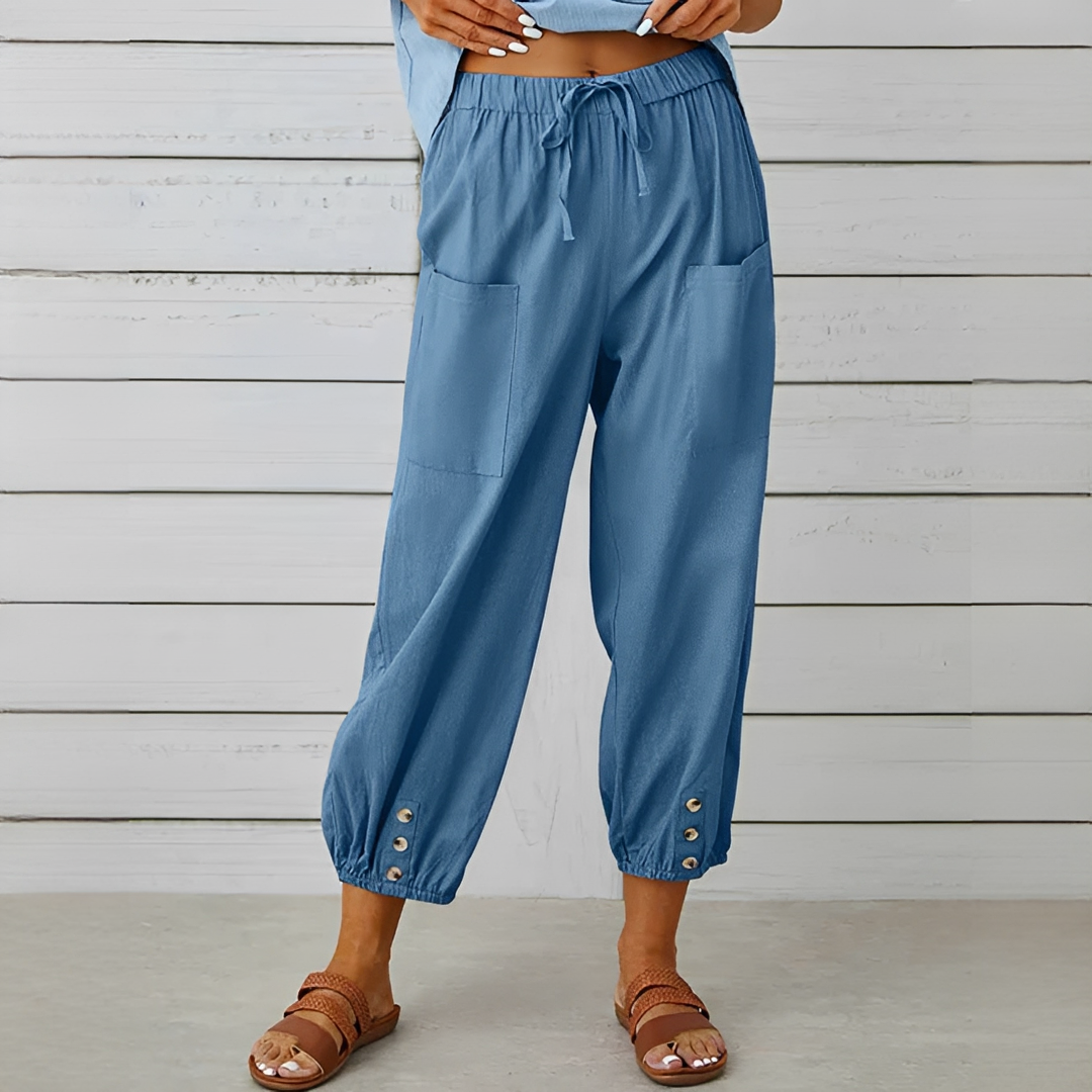 Damen Sommerhose Elegante Leichte Hosen