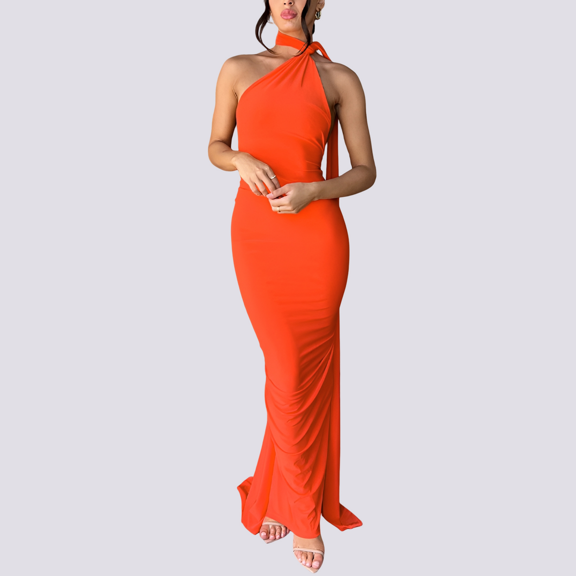 Rückenfreies Plisseekleid Damen Elegant Sommerkleid - BerlinGlamour