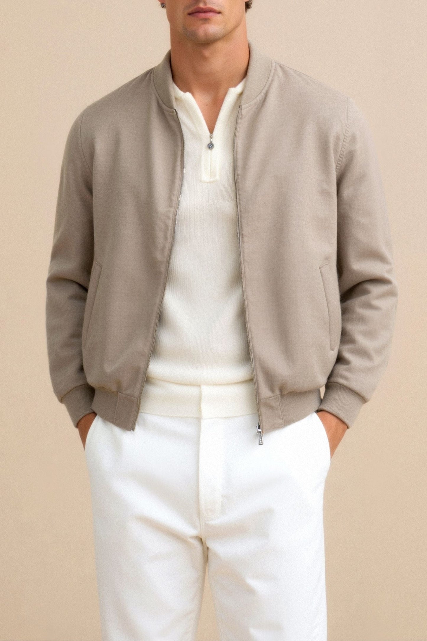Herren Bomberjacke Slim Fit Modern Elegant