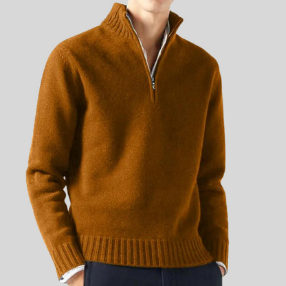Luxuriöser Pullover Halb-Reißverschluss Warm