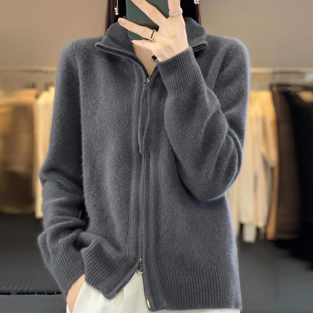 Eleganter Cardigan mit Reißverschluss Bequem Modern