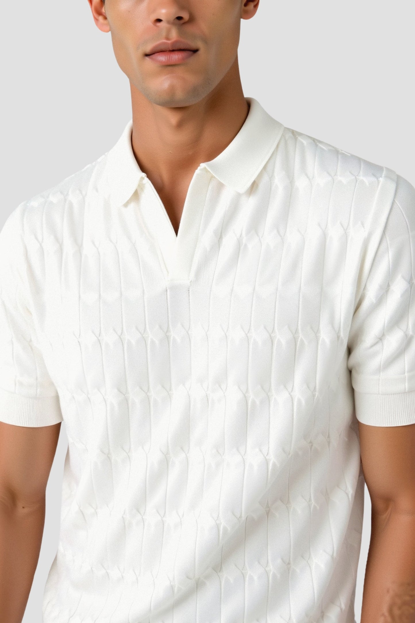 Klassisches Herren Polohemd Weiß Elegantes Design