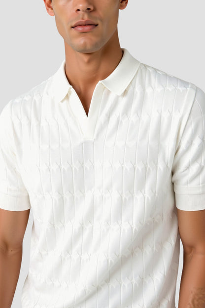 Klassisches Herren Polohemd Weiß Elegantes Design