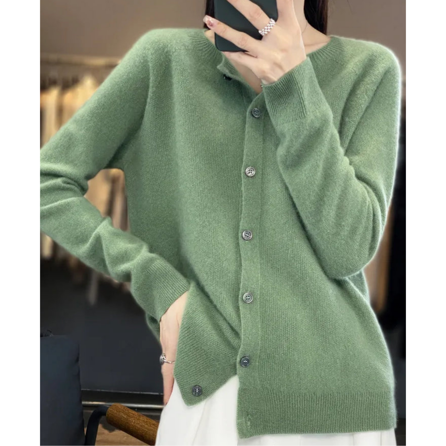 Kaschmir Strickjacke Weich Warm Damen