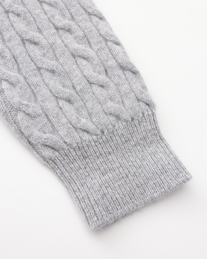 Herren Pullover Chunky Knit Kaschmir Warm mit Kabelmuster
