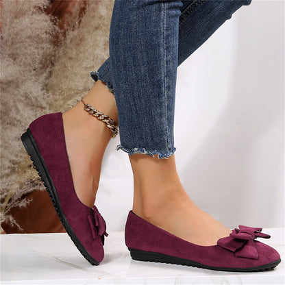 Ballerinas mit Schleife Damen Schuhe Bequem Elegant