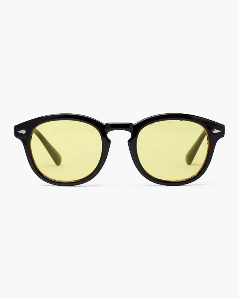 Runde Sonnenbrille Männer Schwarz Modisch