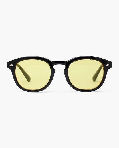 Runde Sonnenbrille Männer Schwarz Modisch