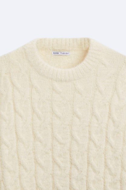 Zopfstrickpullover Eleganter Damenpullover Zeitlos