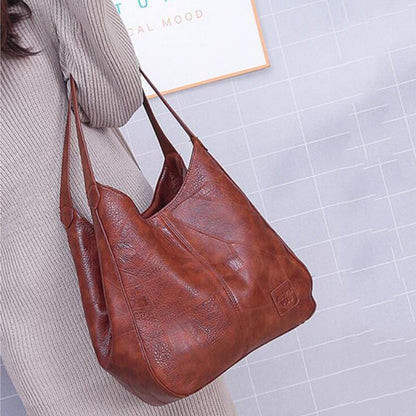 Ledertasche Damen Retro Style Groß
