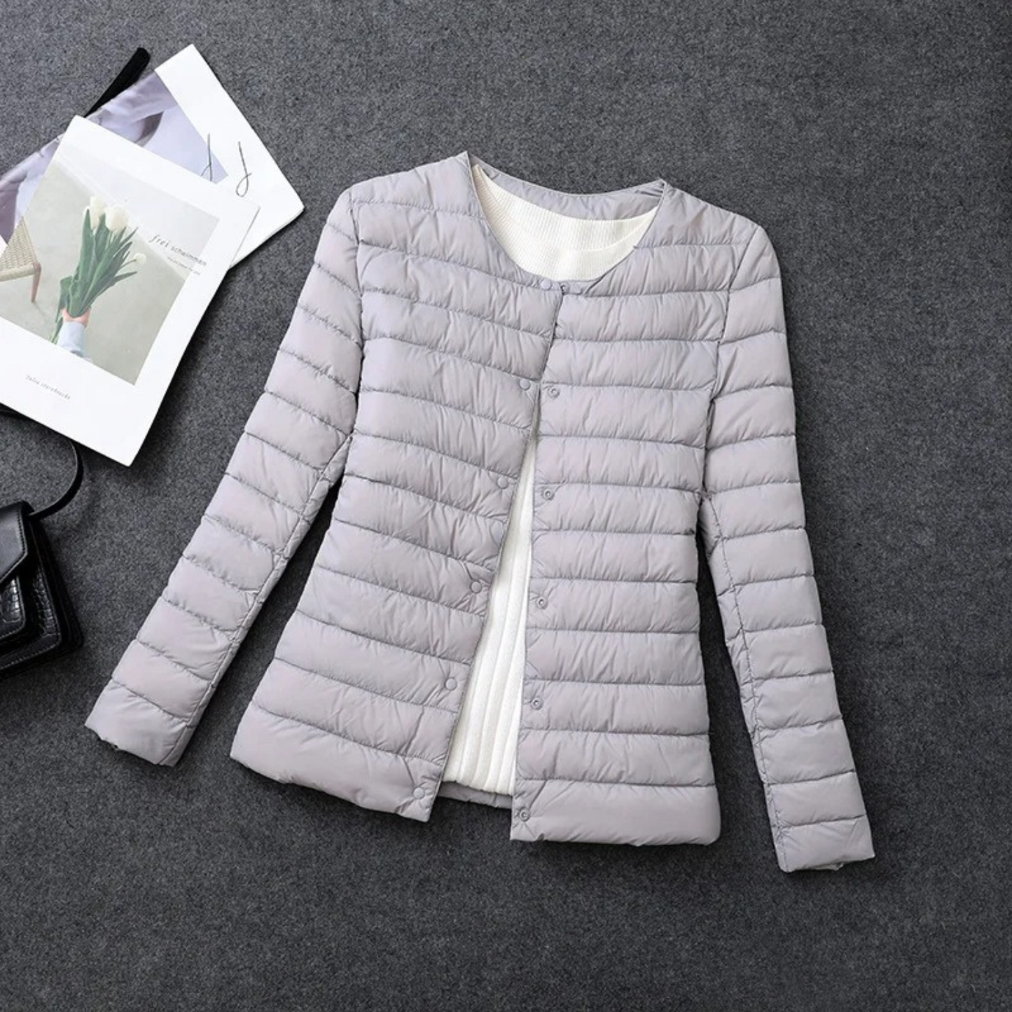 Leichte Daunenjacke Gepolstert Warm Damen