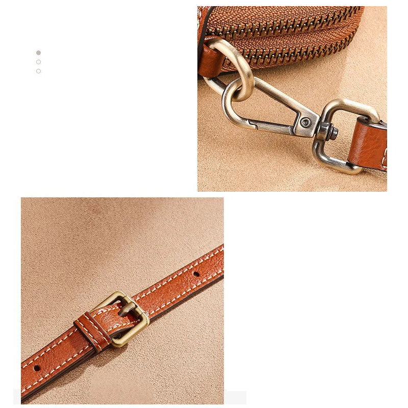 Leder Umhängetasche Elegante Damenhandtasche Schwarz