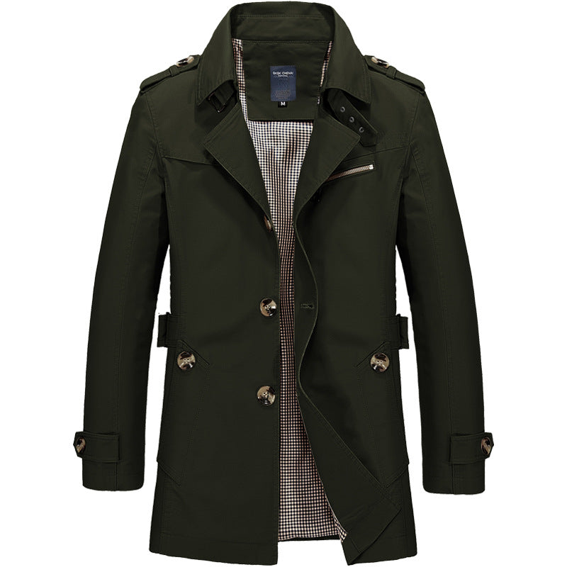 Herren Trenchcoat Klassisch Zeitlos Elegant