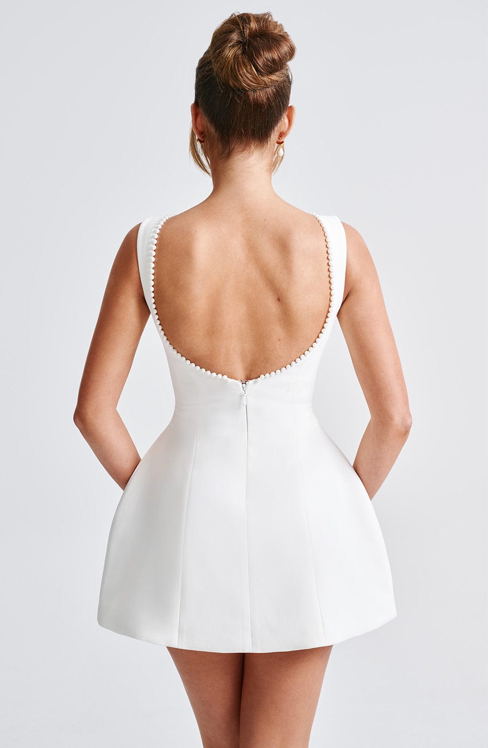 Damenkleid Hochzeitsgast Minikleid Struktur Optik