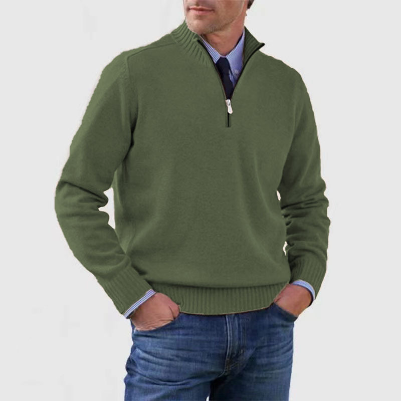 Herren Pullover Mit Halbem Reißverschluss Modern