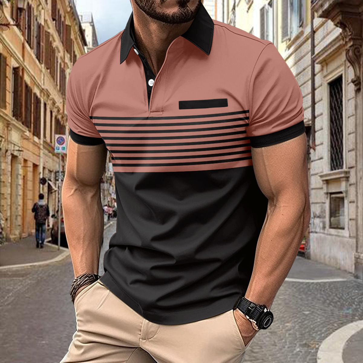 Herren Polo Shirt Sportlich Modern Elegant