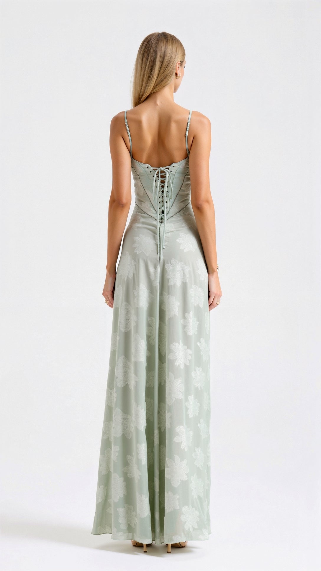 Damen Maxikleid Hochzeitsgast Kleid Elegant Lang