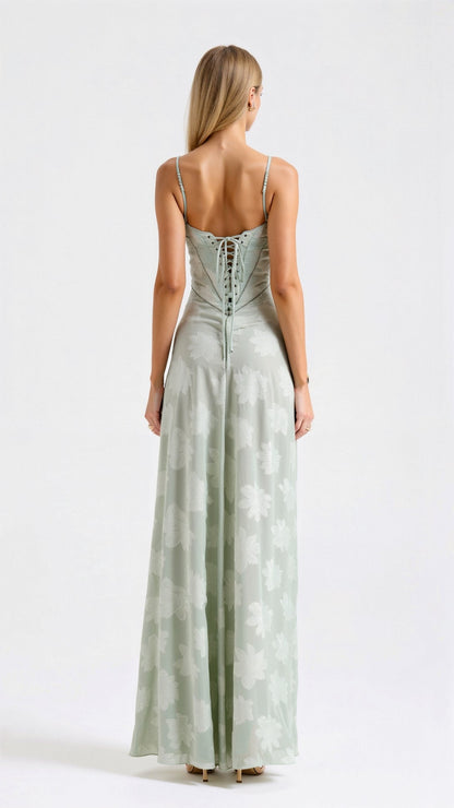 Damen Maxikleid Hochzeitsgast Kleid Elegant Lang