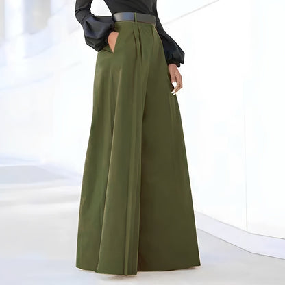 Damen Schlaghose Weit Bequem Elegante