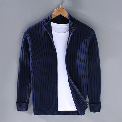 Herren Strickjacke Baumwolle Bequem Premium Qualität
