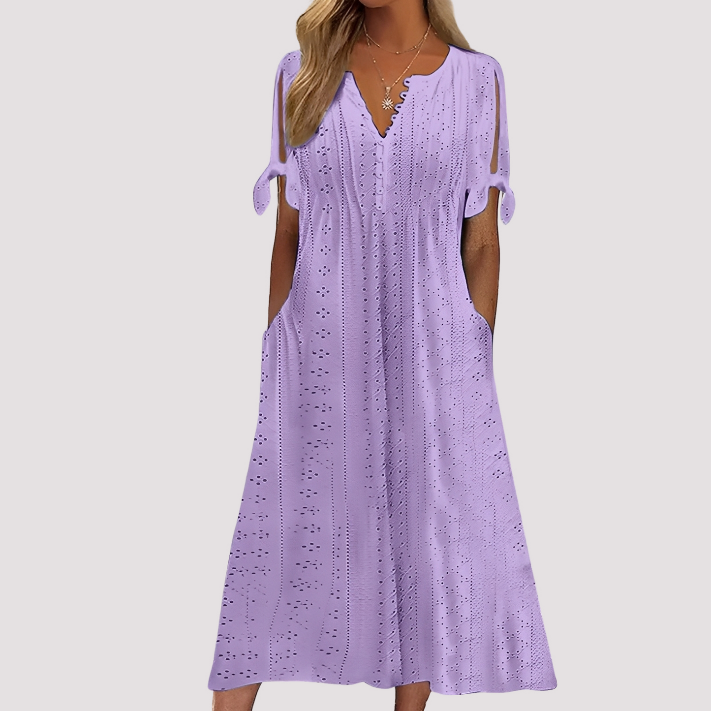 Kleid für Damen Ausgeschnitten Elegant Sommer