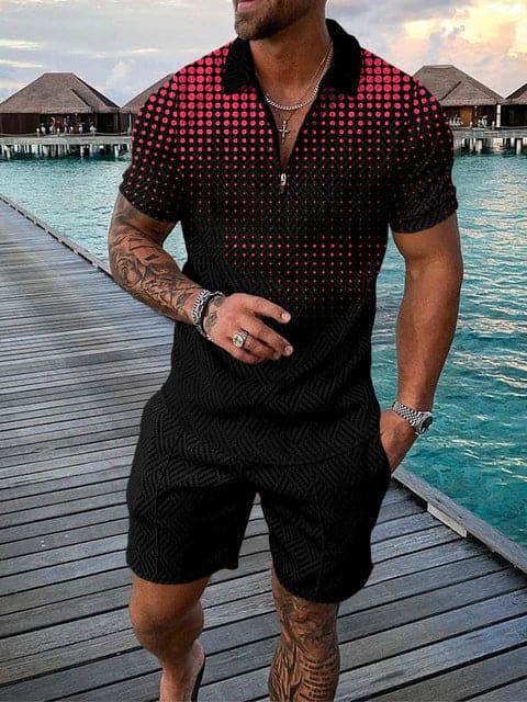 Herren Freizeit Set Farbenfroh Sportlich Modern