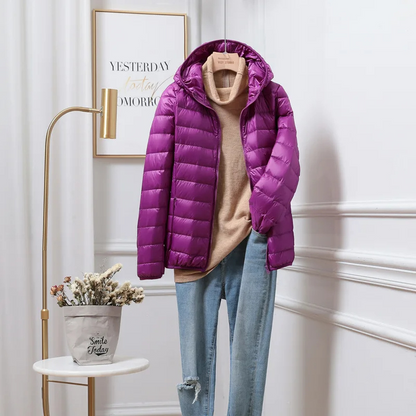 Damen Winterjacke Warm Kapuze Reißverschluss