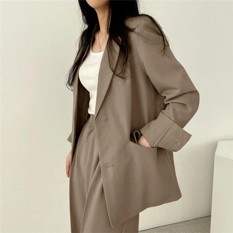 Damen Anzug Set Maßgeschneidert Langblazer Elegant