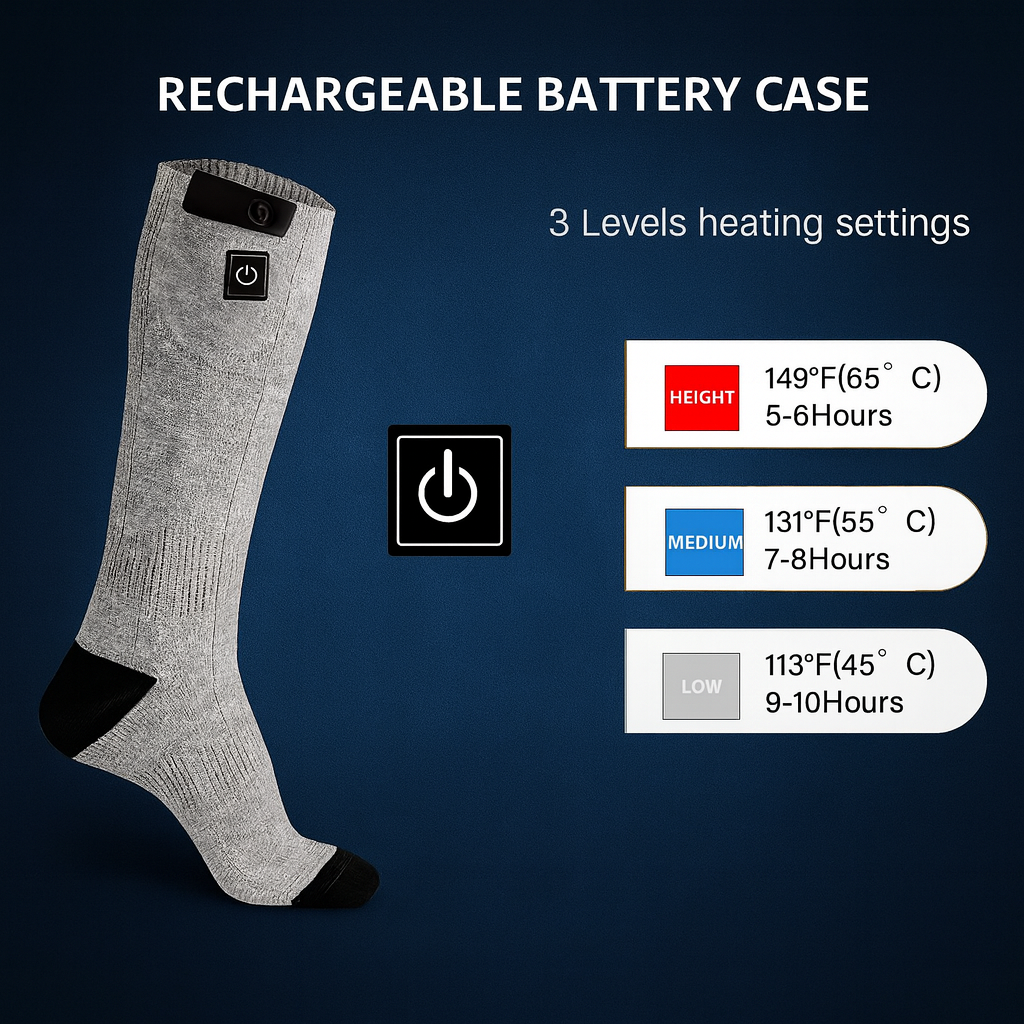 Warme Wintersocken Elektrische Heizsocken Kaltwetter