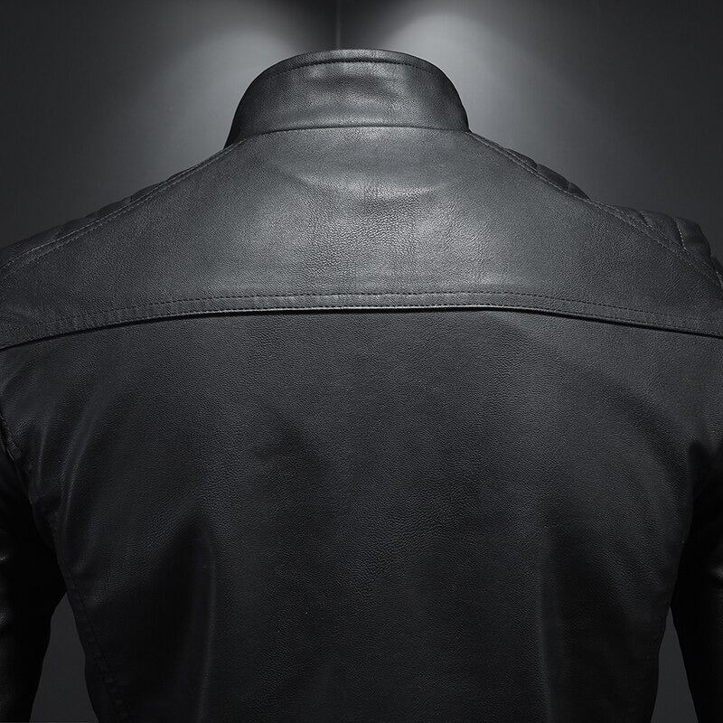 Lederjacke Herren Premium Lederschutzjacke Schwarz
