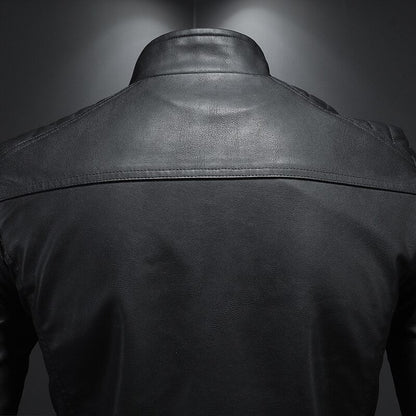 Lederjacke Herren Premium Lederschutzjacke Schwarz