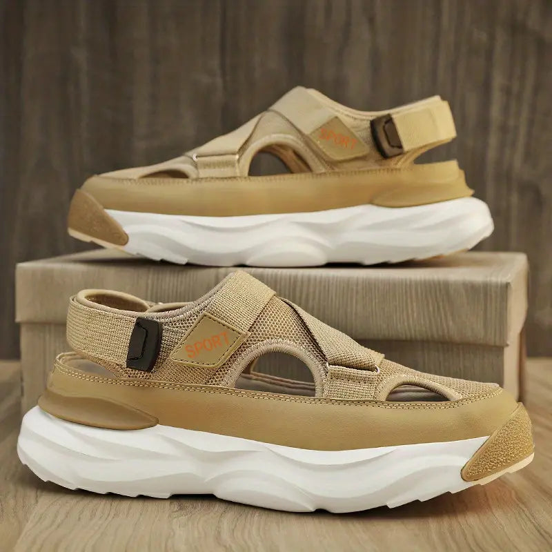 Herren Sandalen Atmungsaktiv Mesh Slip-On Schuhe - BerlinGlamour