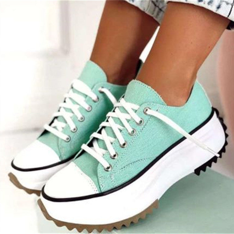 Damen Sneaker Bequem Freizeitschuh Canvas Weiße Schuhe