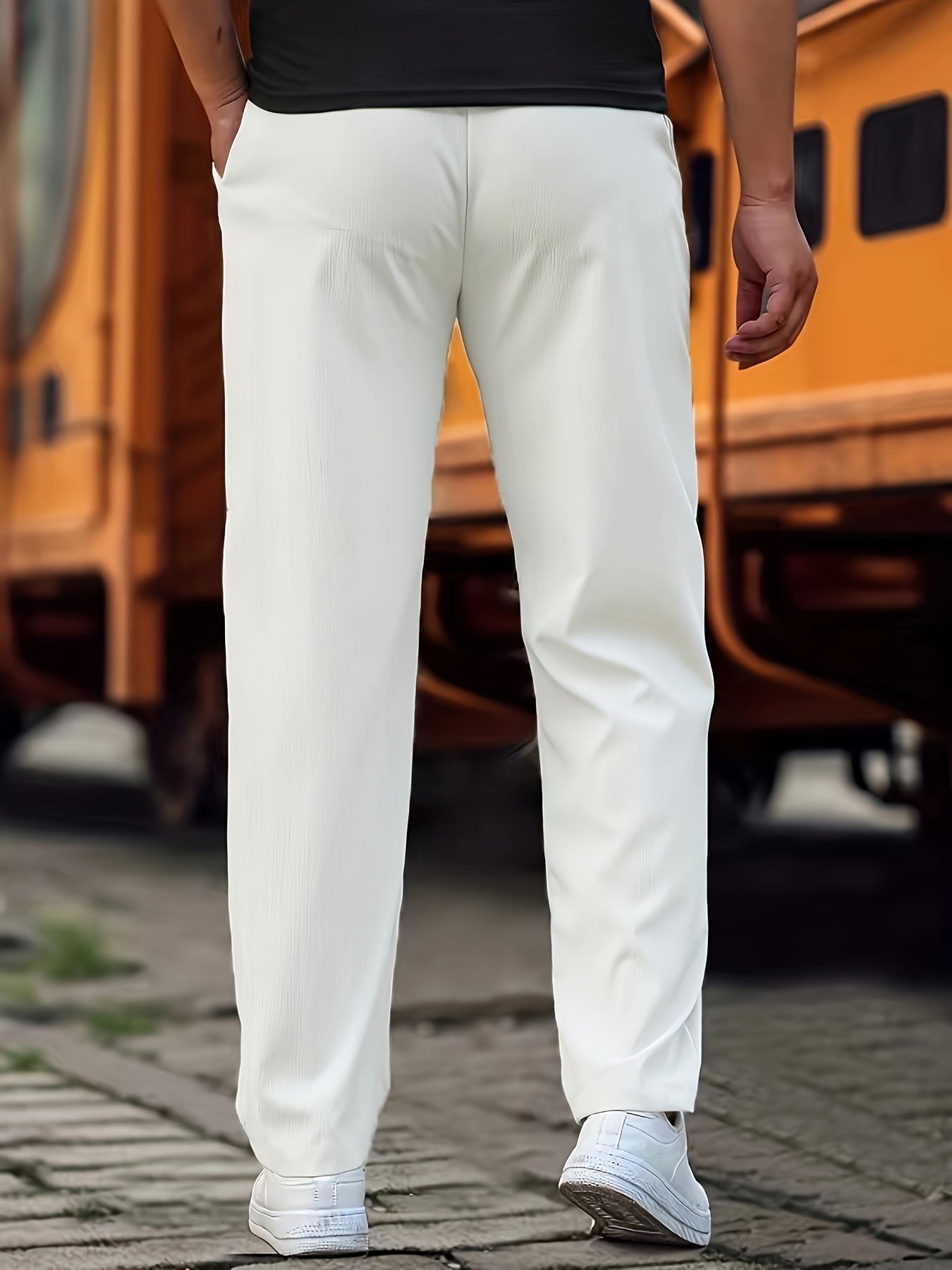 Herrenhosen Sportliche Athletik-Hosen mit Taschen und Kordelzug