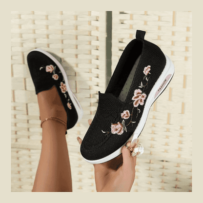 Damen Orthopädie Schuhe Bequem Blumenmuster