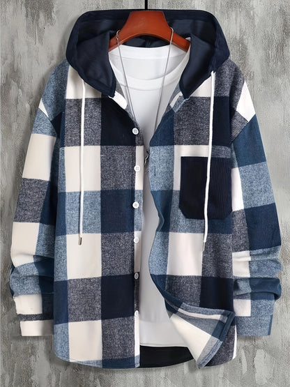 Kapuzenhemd Flanell Soft Relax Fit Herren