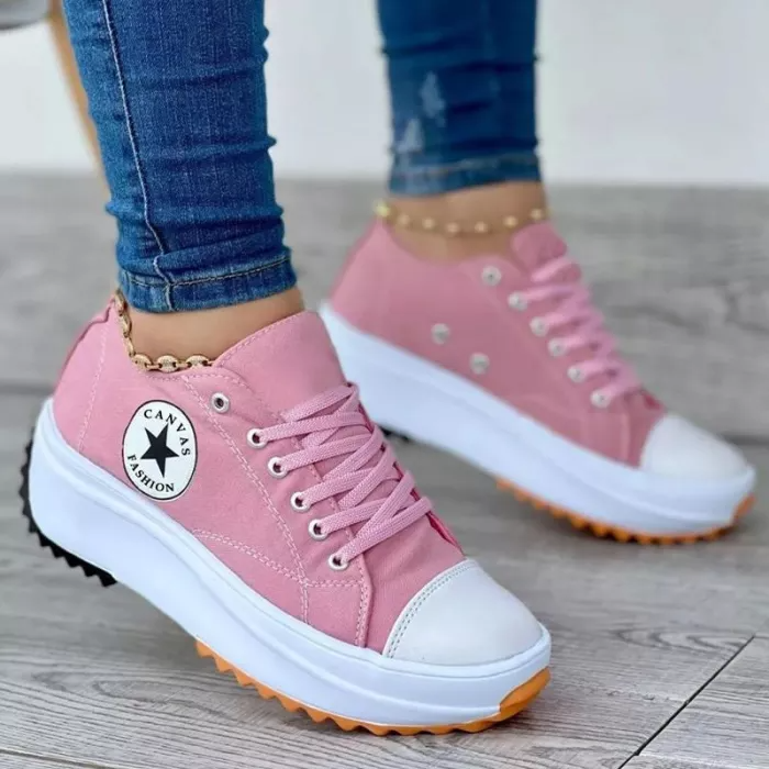 Orthopädische Schuhe Komfortabel Dicke Sohle Schnürsenkel