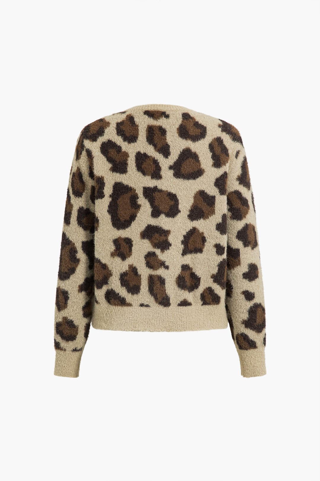Strickcardigan Leopardenmuster Weich Bequem Damen