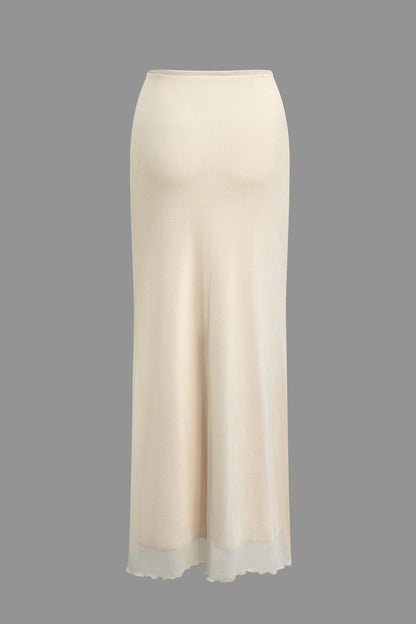 Zweiteiler Set Bandeau Top Maxirock Sommer