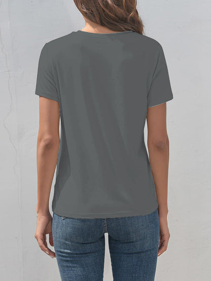Kurzarm T-Shirt Frauen Rundhals Modern