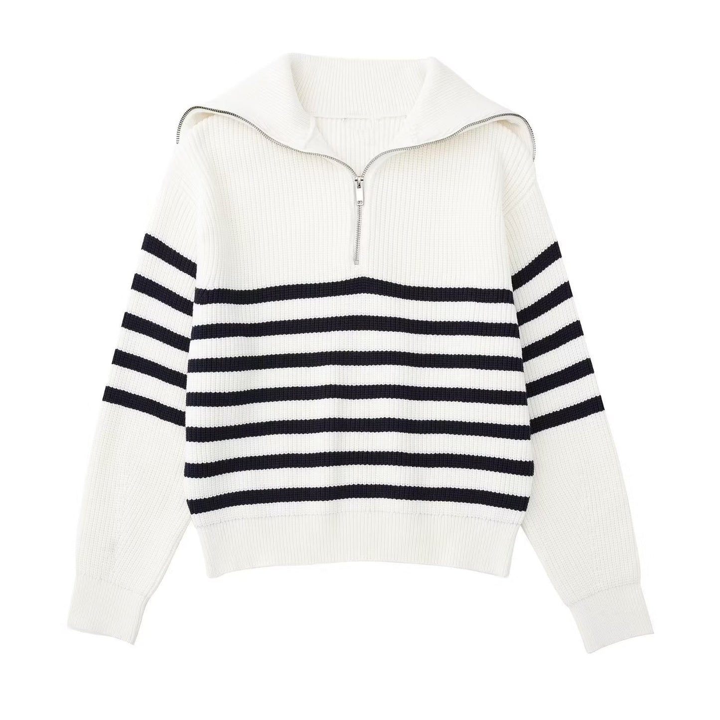 Wollpullover Damen Offener Kragen Glamour Style