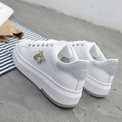 Damen Sneaker Glitzer Schuhe Bienen Anhänger Trendy