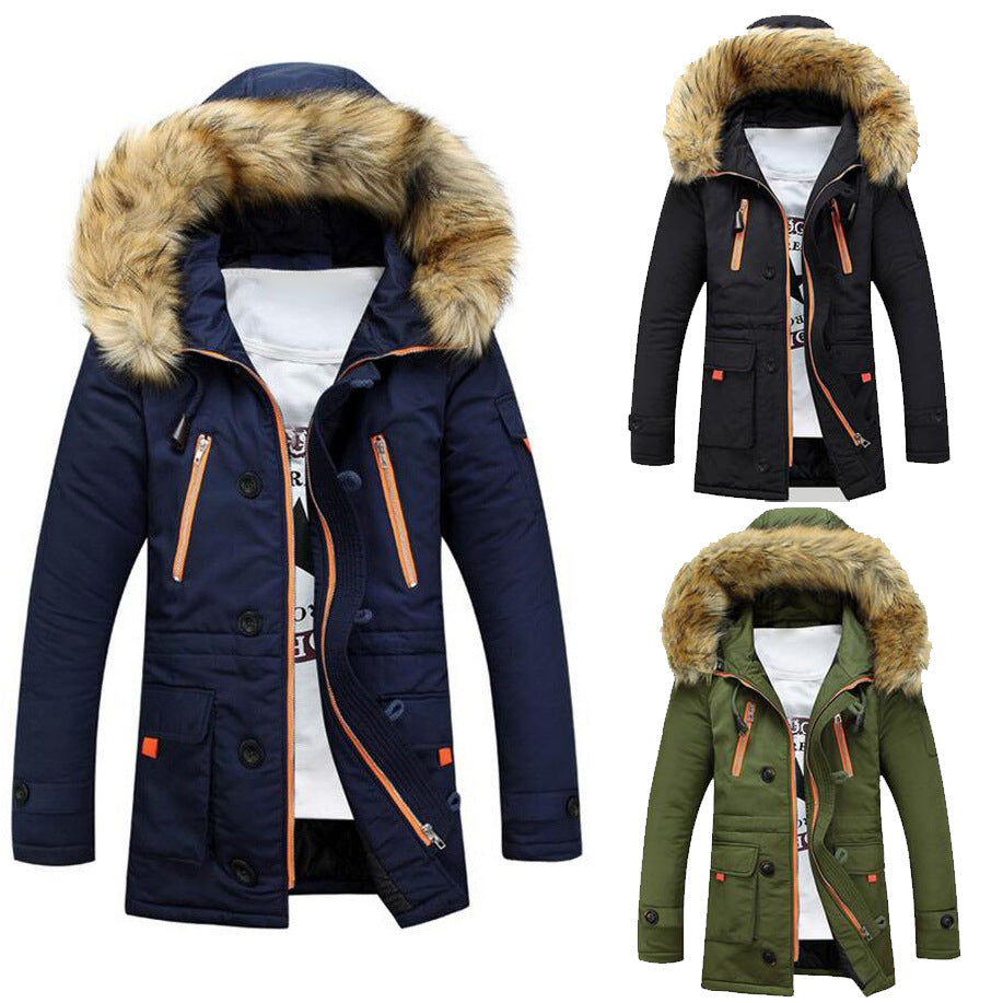 Herren Winterparka Abnehmbare Kapuze Praktisch Wasserdicht - BerlinGlamour