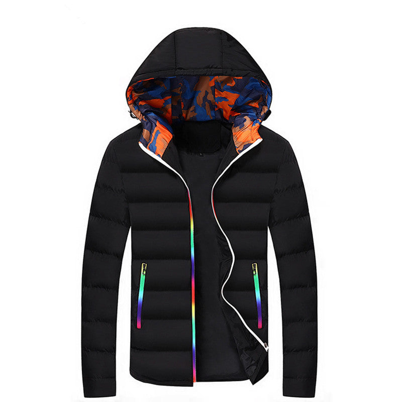 Herren Steppjacke Warm Isoliert Farbenfroh Winter