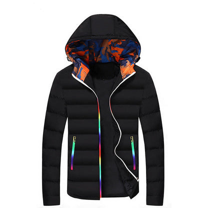 Herren Steppjacke Warm Isoliert Farbenfroh Winter