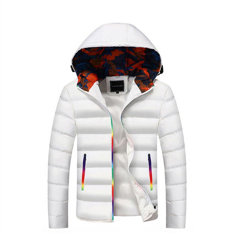 Herren Steppjacke Warm Isoliert Farbenfroh Winter