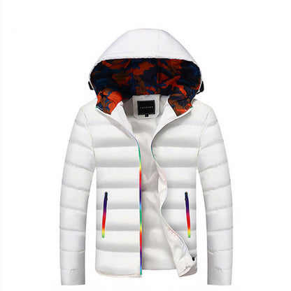 Herren Steppjacke Warm Isoliert Farbenfroh Winter