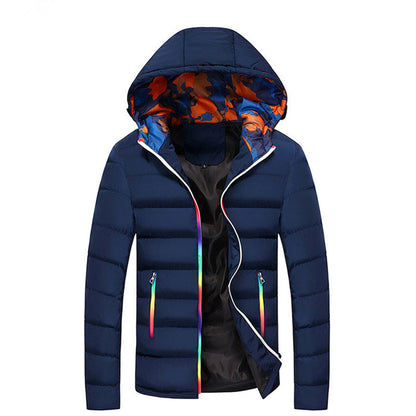 Herren Steppjacke Warm Isoliert Farbenfroh Winter
