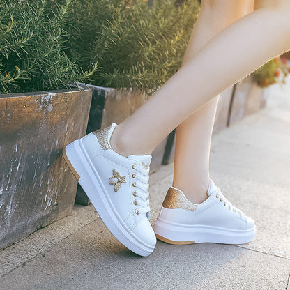 Damen Sneaker Glitzer Schuhe Bienen Anhänger Trendy